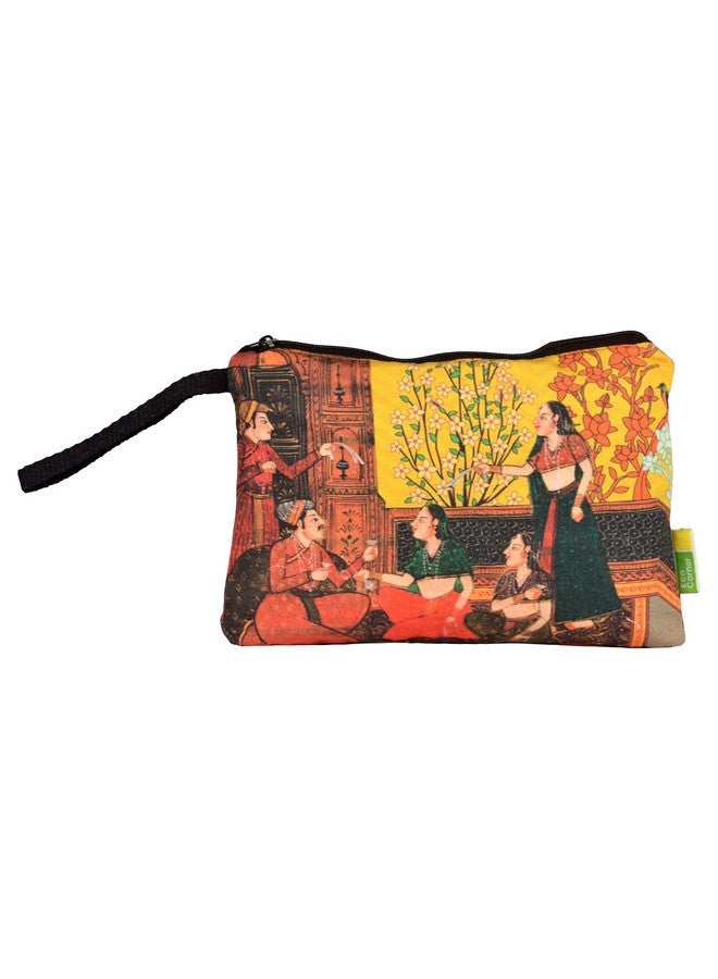 Eco Corner Big Indian Art Balcony Multi-Coloured Cotton Pouch - Image 1