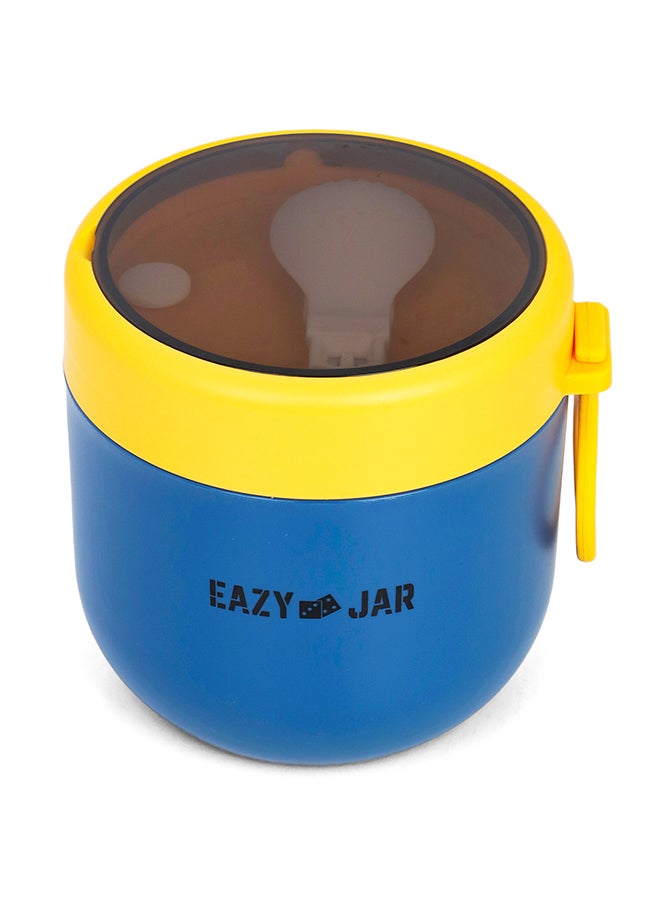 Eazy Kids صندوق غداء من الفولاذ مع ملعقة قابلة للطي - أزرق - Image 3