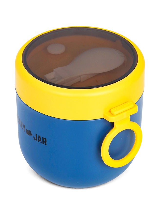 Eazy Kids صندوق غداء من الفولاذ مع ملعقة قابلة للطي - أزرق - Image 2