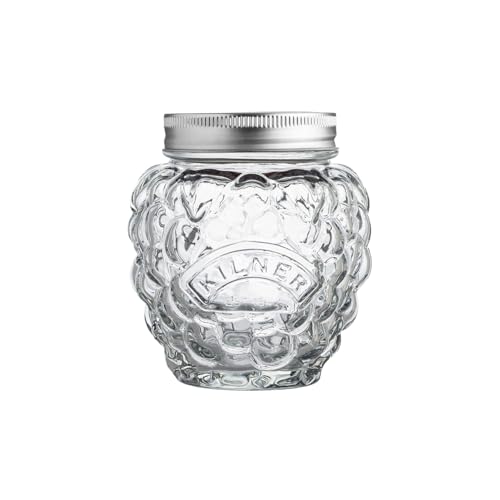 Kilner Premium 400ml Berry Shaped Airtight Preserve Glass Jars for Kitchen Storage, ideal for Jams, Chutneys | Multipurpose, Eco-Friendly, Reusable Transparent Glass Containers - Image 1