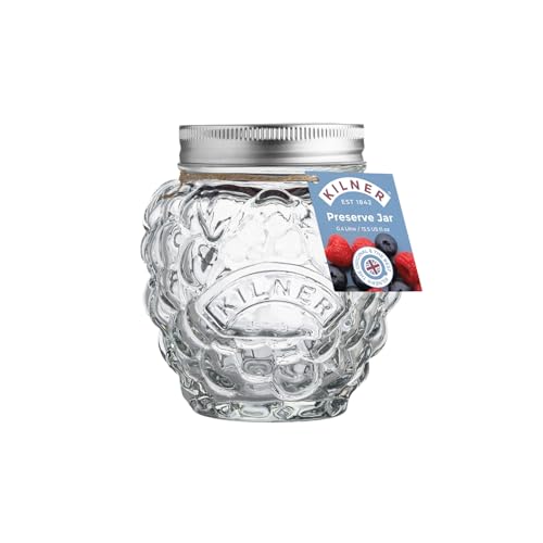 Kilner Premium 400ml Berry Shaped Airtight Preserve Glass Jars for Kitchen Storage, ideal for Jams, Chutneys | Multipurpose, Eco-Friendly, Reusable Transparent Glass Containers - Image 4