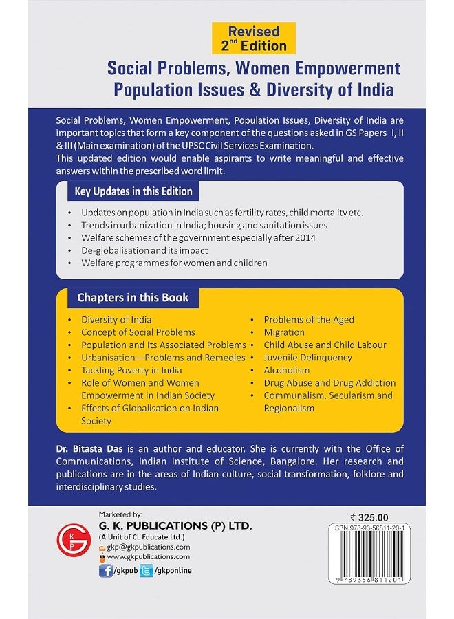 GKP Social Problems, Women Empowerment, Population Issues and Diversity of India for UPSC & State Civil Services Main Examinations (2nd Edition) by Bitasta Das  - Image 2