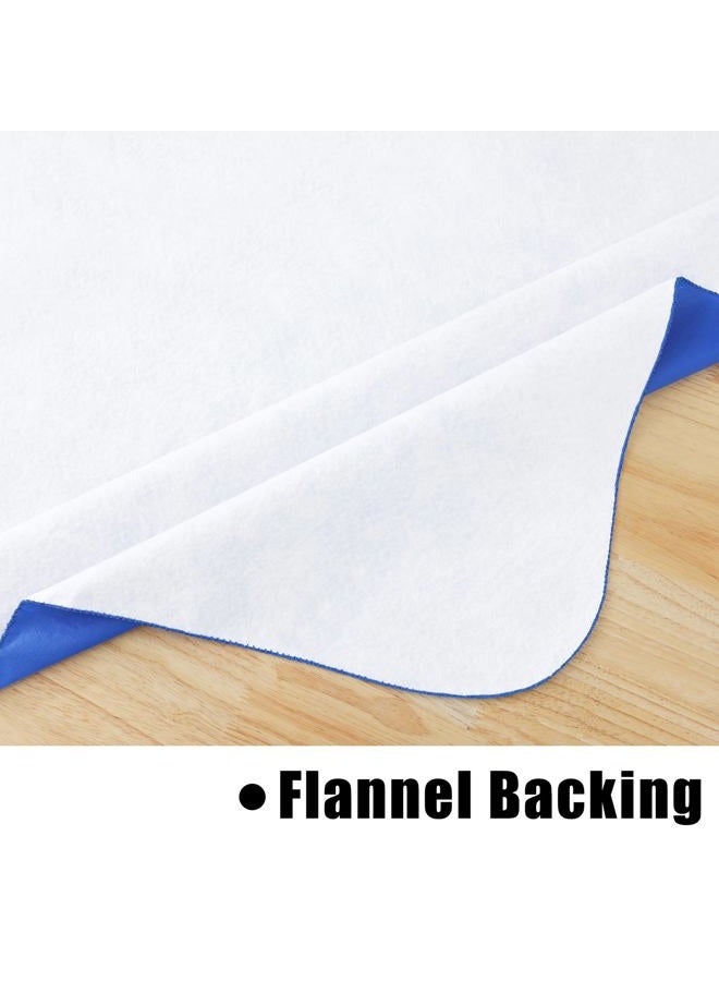 Homing Rectangle Vinyl Tablecloth, Waterproof Spillproof Plastic Flannel Backed Table Cloth, Wipe Clean Table Cover for Dining, Buffet Parties and Camping (Blue, 60" x 84") - Image 5