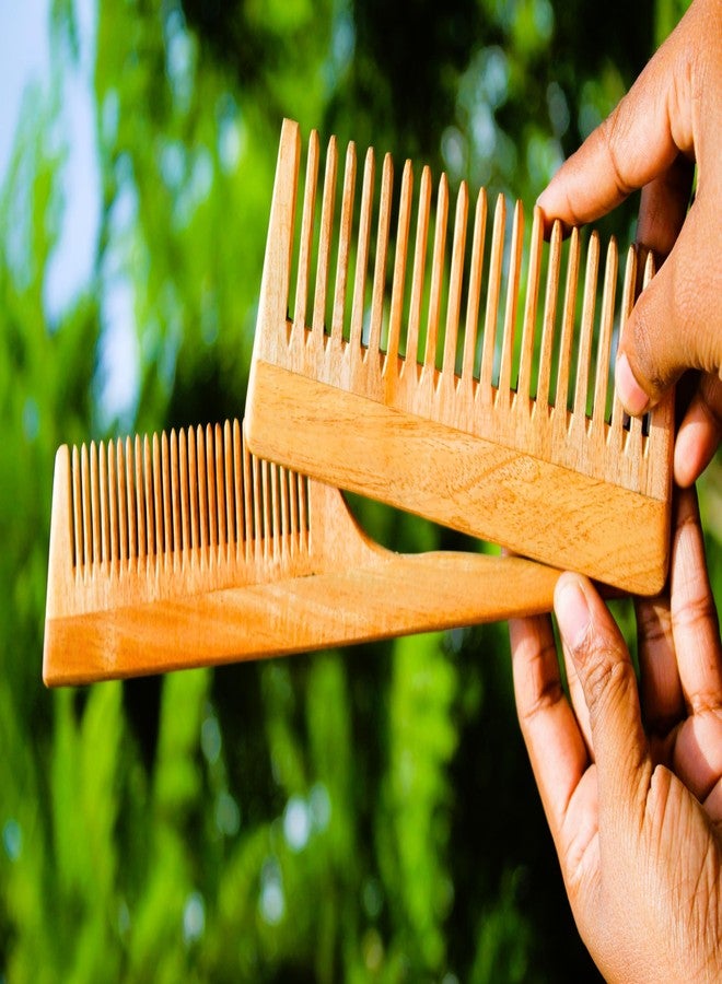Dinya™ - Pintail and Large Spaced Neem Comb Combo | Buy Pintail and Large Spaced Neem Comb Online | Frizz Control | Dandruff Free | Hair Fall Reduction for All Hair Types - Image 3