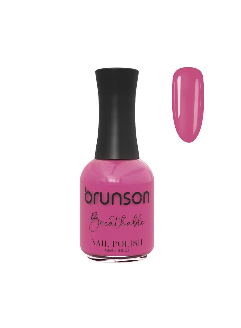 Brunson Breathable Nail Polish Halal Nail Lacquer Wudu friendly Quick Dry long lasting but easy peel off Glossy Shine Water Based Nail paint 18ml