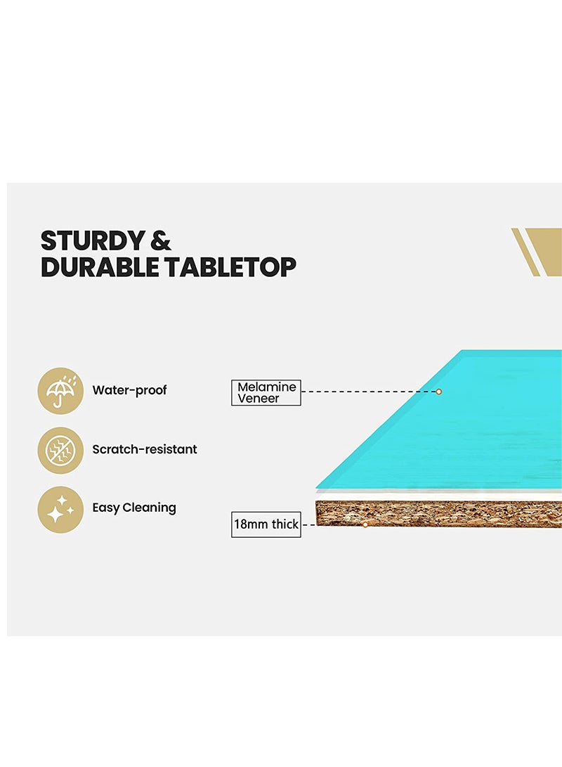 Mahmayi Simplistic Conference Table for Office, Office Meeting Table, Conference Room Table (Truffle Davos Oak, 180) - Image 5