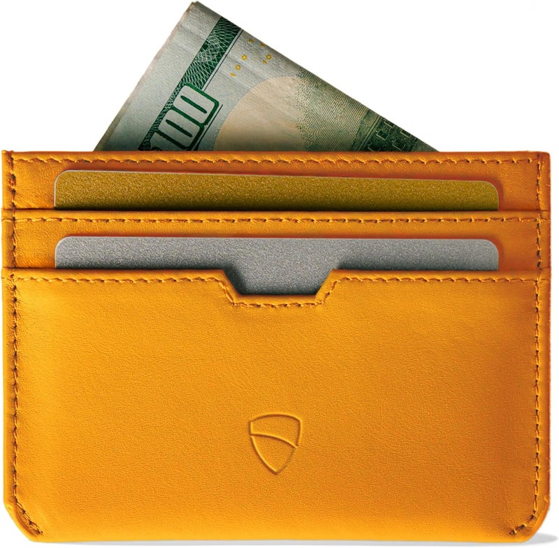 فاولتسكين حامل البطاقات النحيف MOORGATE - محفظة جلدية بسيطة، غلاف حجب RFID، يناسب الجيب الأمامي، للرجال والنساء - Image 1