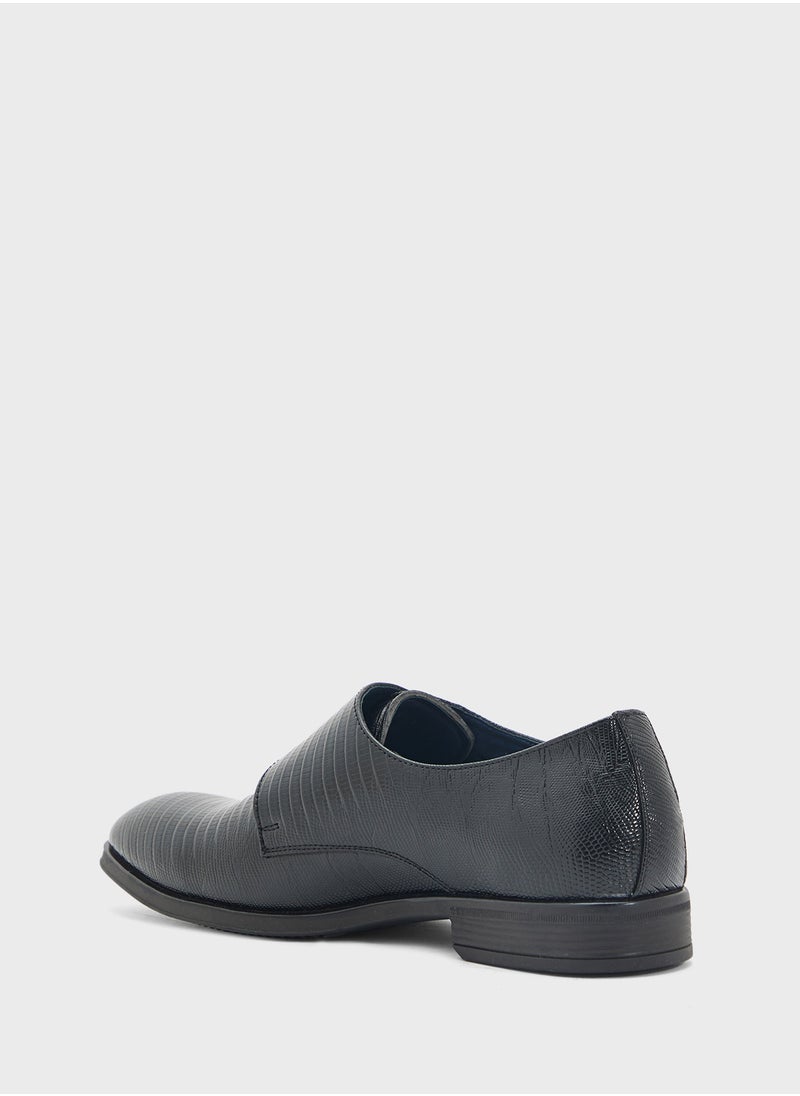 Robert Wood - Snake Print Formal Monk Shoes - Image 1