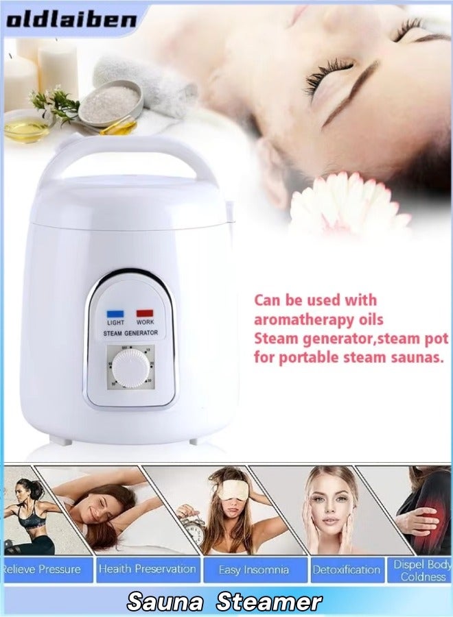 الدليبن جهاز بخار ساونا، جهاز بخار ساونا، مولد بخار محمول بسعة 1.5 لتر مع مؤقت، للساونا البخارية، قابس 220 فولت - Image 1