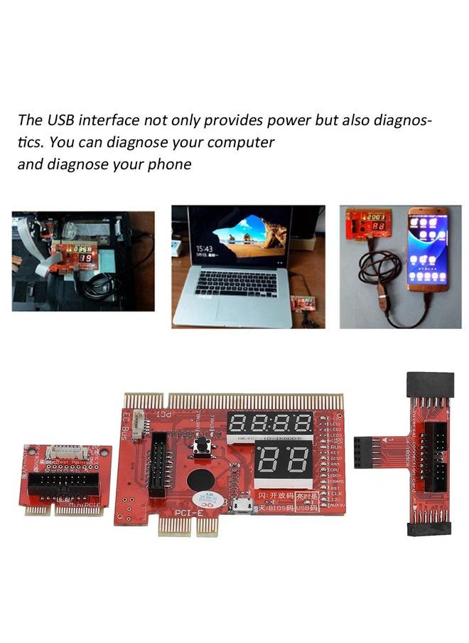 Thoraya - Motherboard PCI / USB / LPC PC Analyzer Diagnostic Card For Mobilephone Laptop Desktop - Image 1