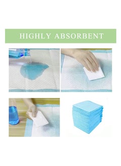 عربست 100 حزمة منصات تغيير يمكن التخلص منها الطفل المتاح Underpads حفاضات للماء تغيير الوسادة تنفسي Underpads السرير حامي الجدول حصيرة ، 17.8 بوصة × 13 بوصة  - Image 4