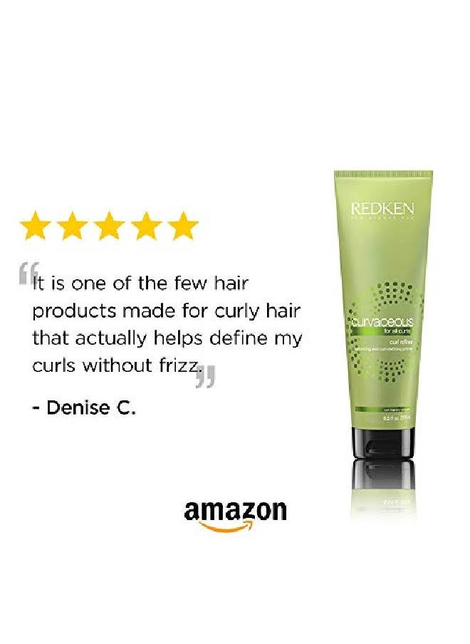 REDKEN - Curvaceous Curl Refiner Cream ; For Curly Hair ; Curl Defining Primer That Helps Control Frizz ; With Moringa Oil ; 85 Fl Oz - Image 1