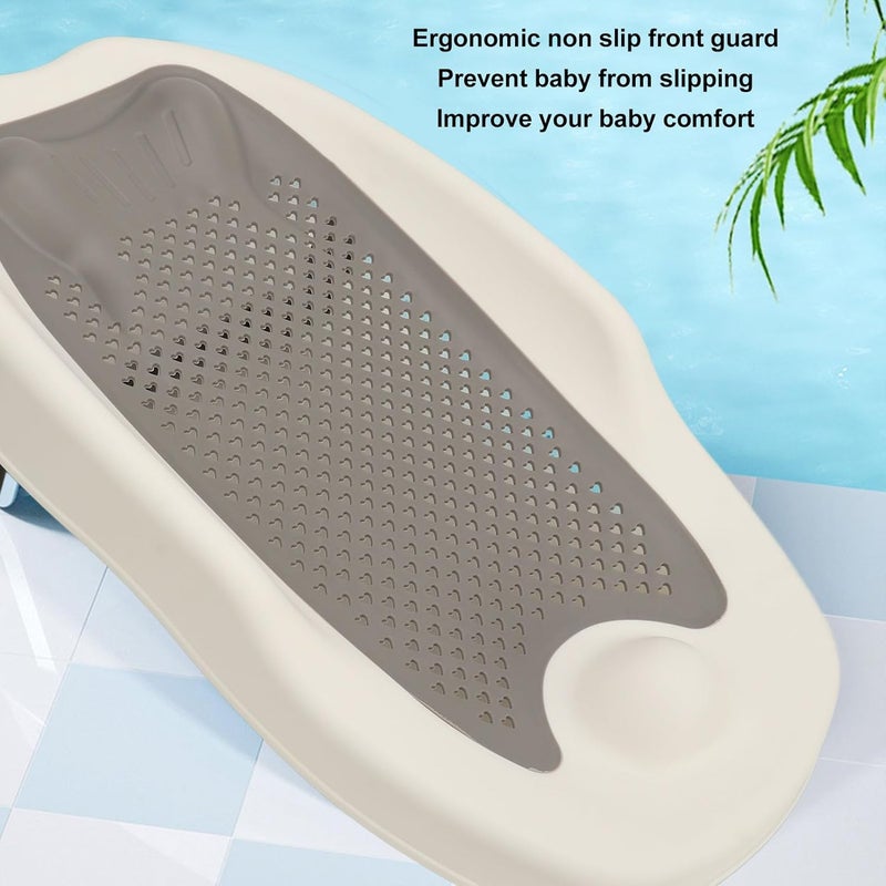 Keenso Foldable Baby Bath Support, Ergonomic Design, Quick Drainage, Non-Slip, Universal Fit Bathtub Holder, Hollow Pattern, for Newborns, Infants, and Travel - Image 4