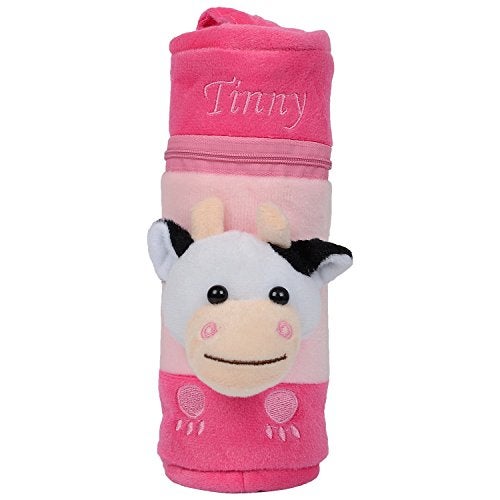 Mummamia My Fuzzy Cow Bottle Cover, Pink, 250ml - Image 1