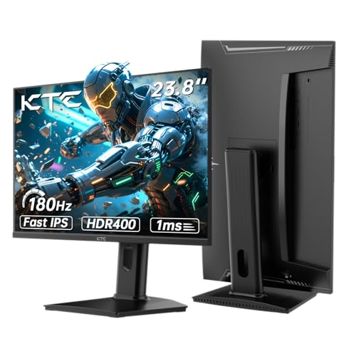 KTC 24 inch Gaming Monitor QHD 180Hz, Fast IPS 1440p Computer Monitor, Up to 185Hz, 1ms, G-Sync/FreeSync, HDR400, Height Adjustable, 2 x HDMI, 1 x DP H24T7 - Image 1