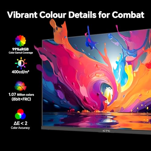 KTC 24 inch Gaming Monitor QHD 180Hz, Fast IPS 1440p Computer Monitor, Up to 185Hz, 1ms, G-Sync/FreeSync, HDR400, Height Adjustable, 2 x HDMI, 1 x DP H24T7 - Image 5
