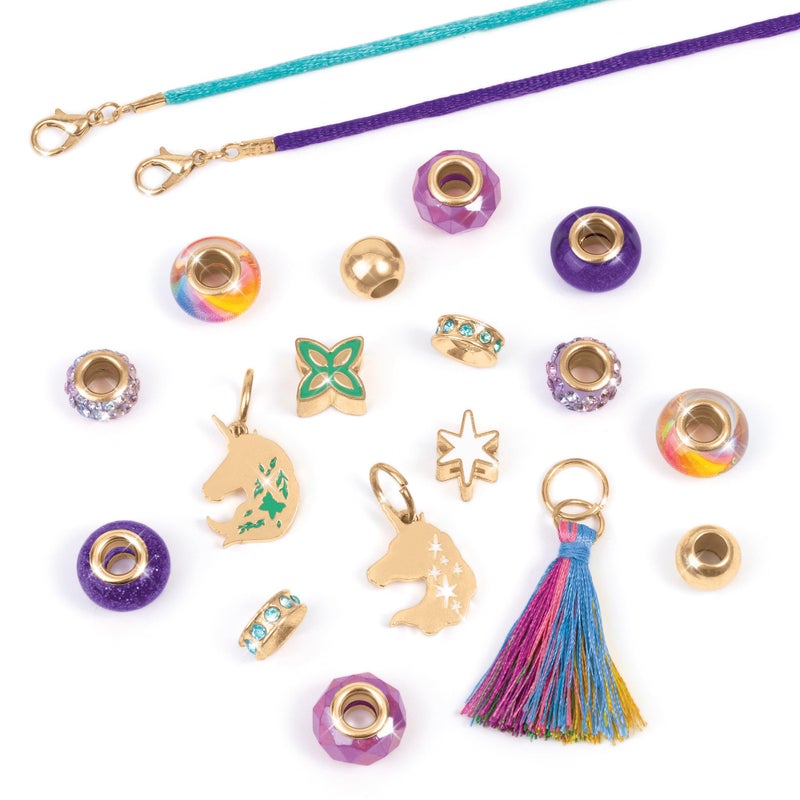 Make It Real: Unicorn Academy: Enchanted Charms Bracelet Kit - 20pc DIY Jewelry Craft, Make 2 Charm & Bead Bracelets, Netflix Series, Girls & Kids 8+ - Image 3