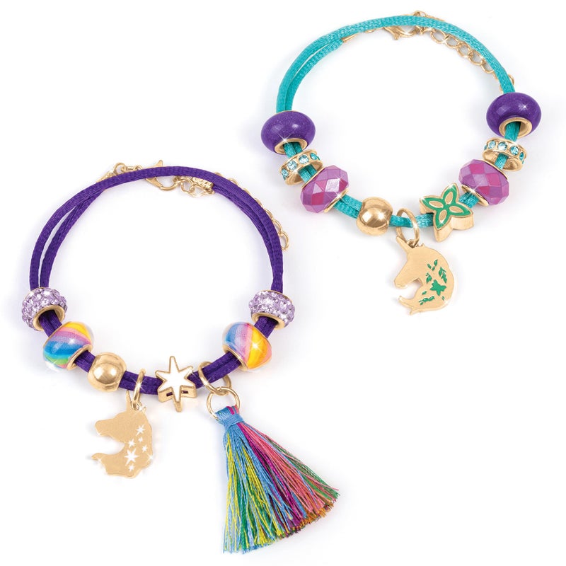 Make It Real: Unicorn Academy: Enchanted Charms Bracelet Kit - 20pc DIY Jewelry Craft, Make 2 Charm & Bead Bracelets, Netflix Series, Girls & Kids 8+ - Image 4