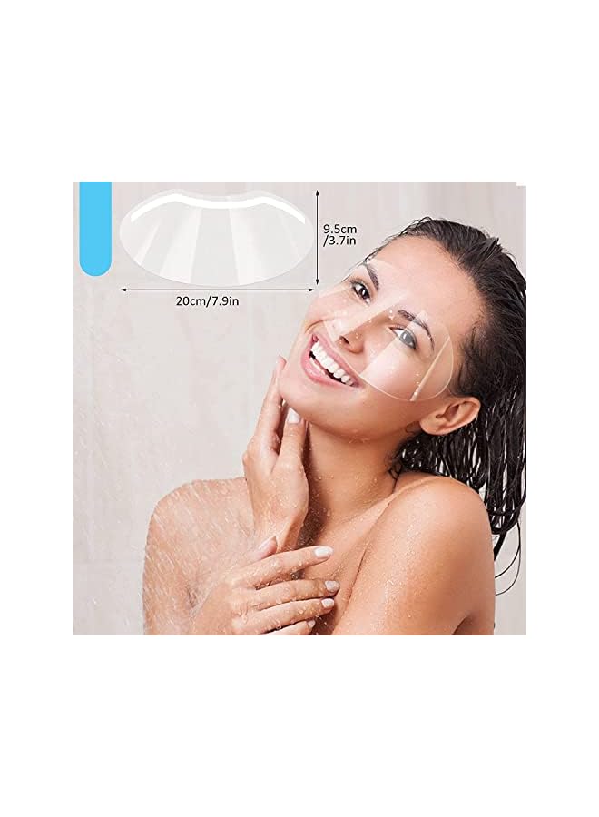 Zaboon Sheets Disposable Face Sheilds Clear Shower Eye Shield Plastic Face Visors Hairdresser Transparent Hairspray Shield Makeup Protector For Eyelash Extensions Hair Cutting For Hair Salon Clear - Image 2