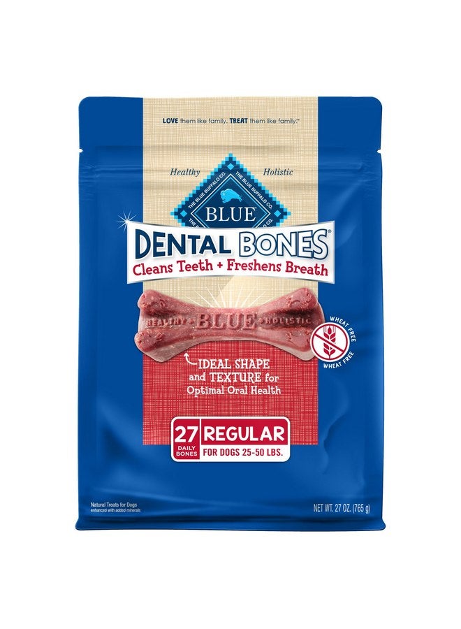 Blue Buffalo Dental Bones Regular Natural Dental Chew Dog Treats Bag Value Pack - Image 1
