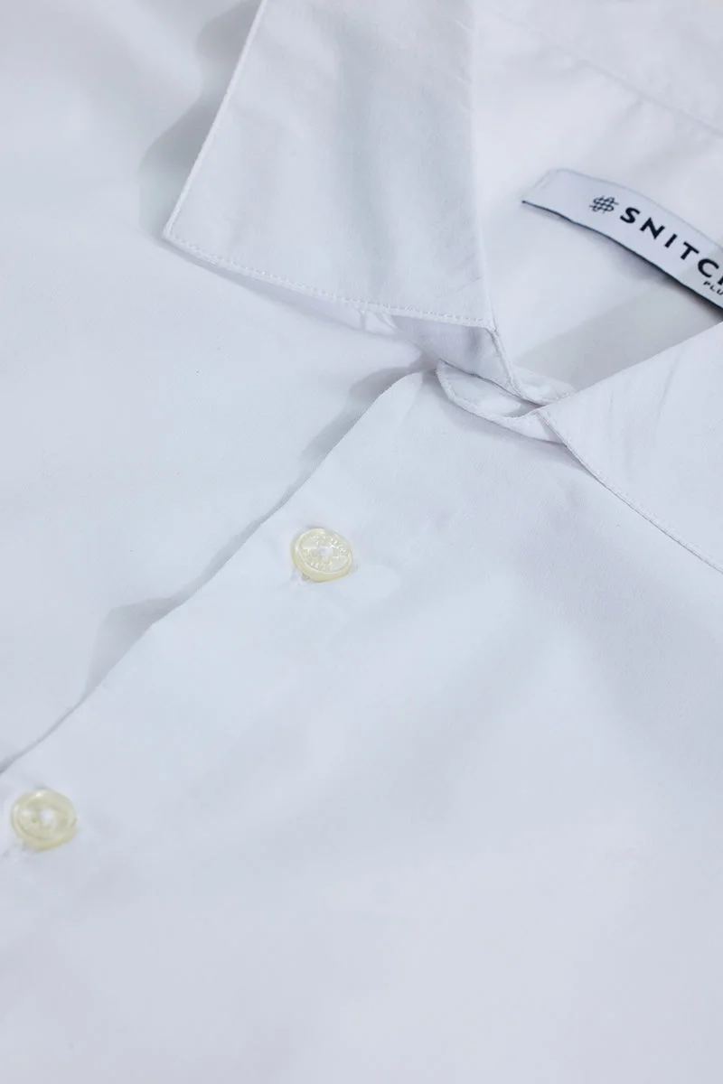 SNITCH White Regular Fit Plus Size Shirt