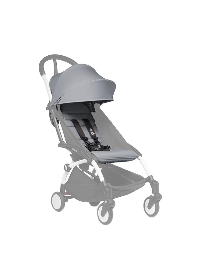 ستوك Yoyo 6+ Colour Pack Textiles Only Seat Cushion, Matching Canopy And Zipped Back Pocket Requires Baby Stroller Yoyo2 Frame - Stone