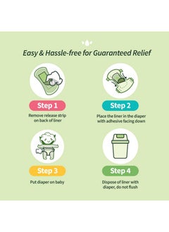 ORGANYC 100% Certified Organic Cotton Baby Diaper Liner For Sensitive Skin, Absorbency Booster Pad, Fits All Brands Diapers, 20 Count  - Image 3