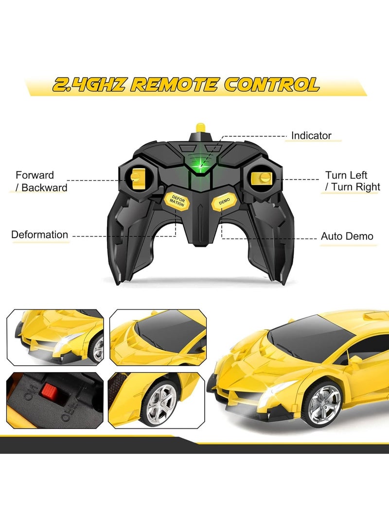 TIGER Remote Control Transforming Robot Car Toy for Kids – 2.4GHz RC Car That Transforms into Robot, Rechargeable Remote Control Toy Gift for Boys Ages 3–12 - Image 4