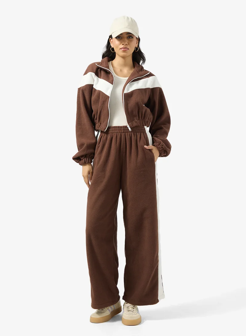 جينجر Zip Up Fleece Colorblock Tracksuit