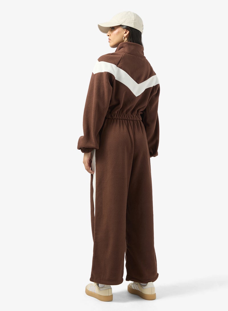 Ginger Zip Up Fleece Colorblock Tracksuit - Image 2