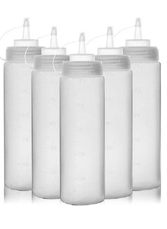 Generic Squeeze Bottles with Caps 5 Pack  - Image 1
