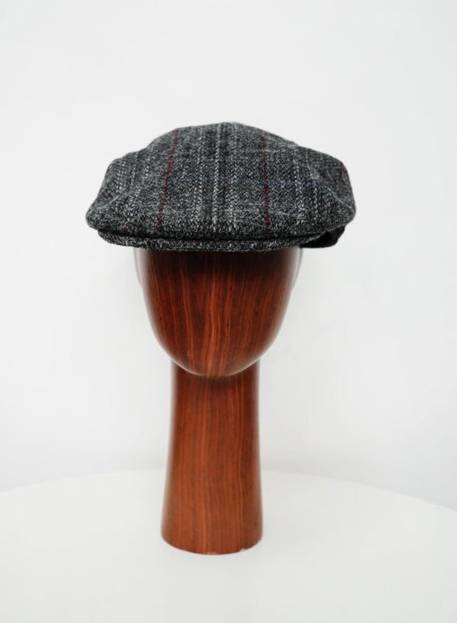 TAILORMAP Harris Tweed Newsboy Cap 100% Wool Flat Cap for Men, No.167, 7 3/8 - Image 4