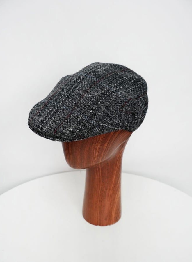 TAILORMAP Harris Tweed Newsboy Cap 100% Wool Flat Cap for Men, No.167, 7 3/8 - Image 2