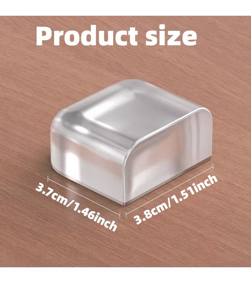 4pcs Clear No Drill Door Stopper Heavy Duty Non Slip Door Wedge for Floor Protection Home Office Apartment - Image 4