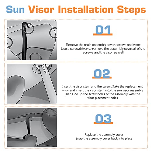 Hurotoms Sun Visor for 2008-2017 Honda Accord, Beige Left Driver Side Sunvisor with Mirror & Light, Replacement 83280TA0A91ZB - Image 5