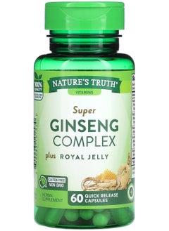 Super Ginseng Complex Plus Royal Jelly, 60 Quick Release Capsules