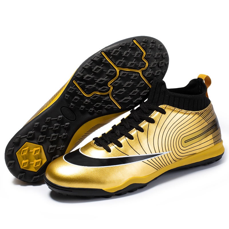 Factory a generation of cr7 football shoes mens broken nails C Luo children boys students youth training shoes competition shoes 32751g-1 golden nails 