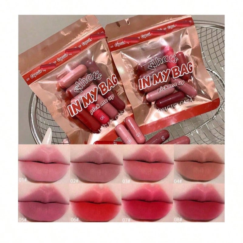 8Pcs Lip Balm and Butter, Multicolor - Image 2