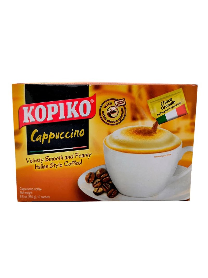 Kopiko Kopiccino with Choco Granule  Instant Cappuccino flavor coffee 10 sachets - Image 3