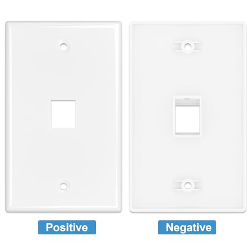 iwillink 10Gbps Ethernet Wall Plate CAT6A, 1-Port Keystone Wall Plate and Jack Outlet, RJ45 Wall Plates with Single Gang Low Voltage Mounting Bracket - 2 Pack, Blue - Image 5