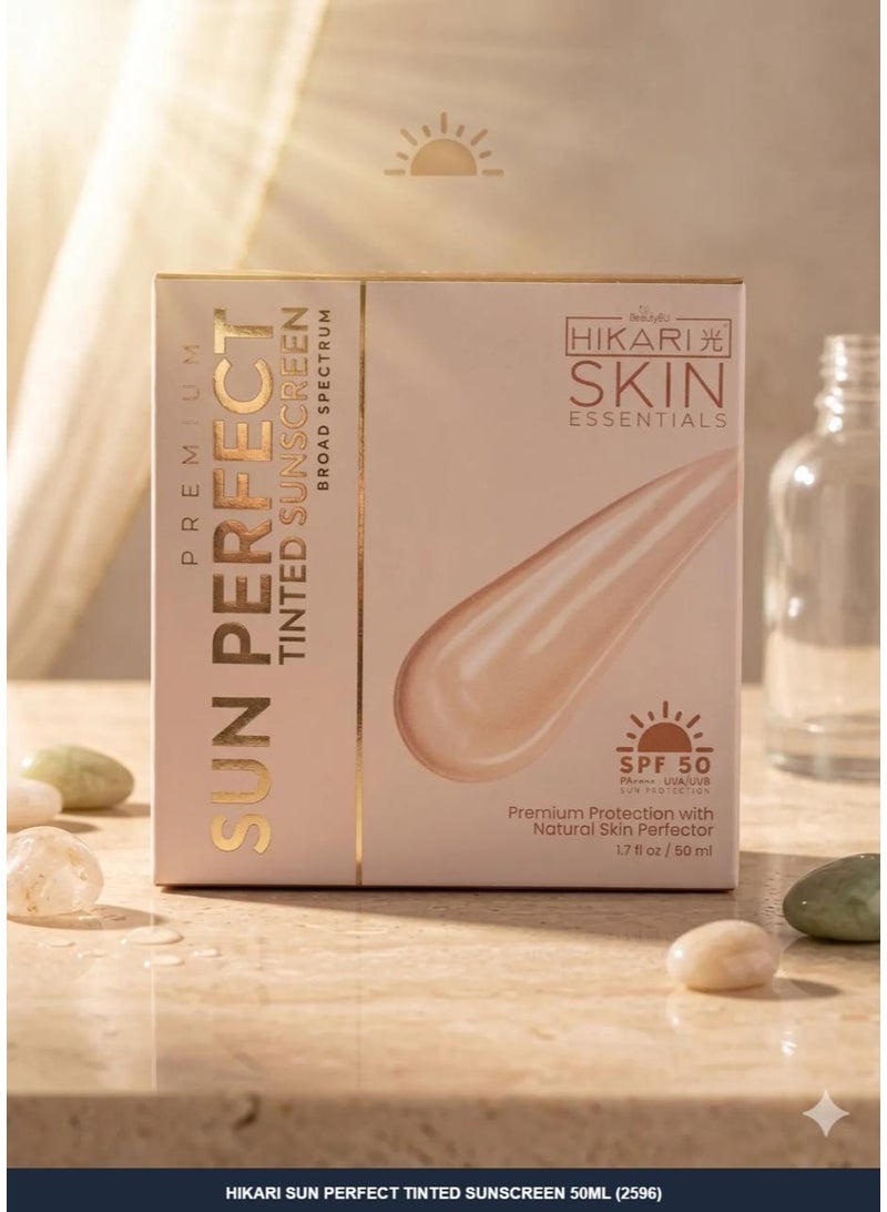 Hikari Premium Sun Perfect Tinted Sunscreen SPF 50 - 50ml