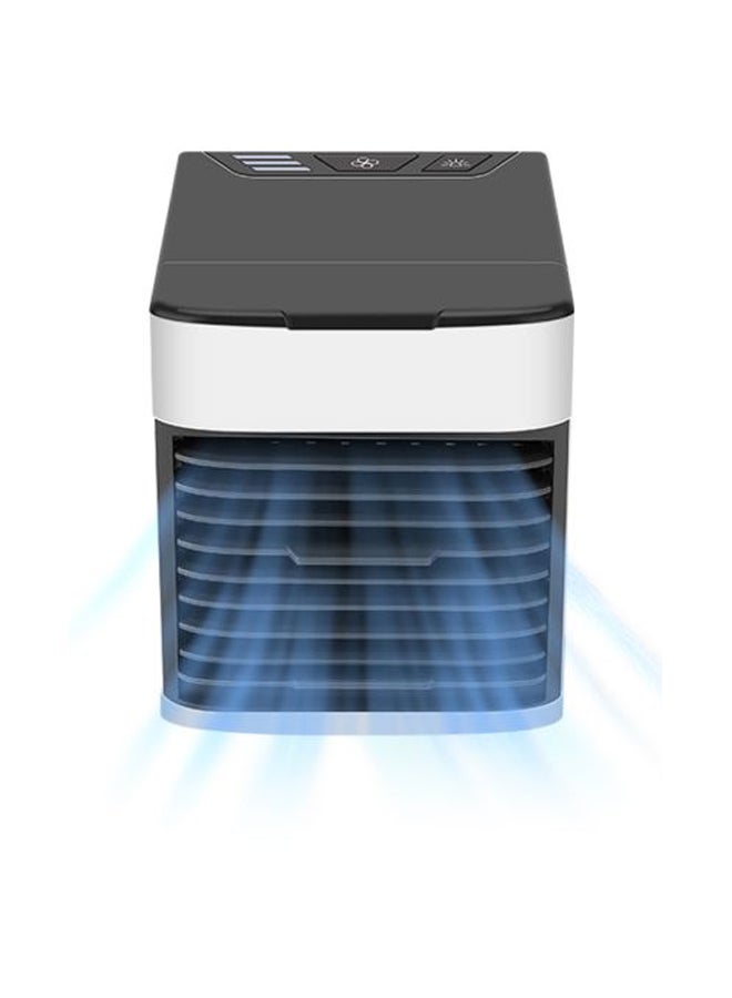 Loquat Portable Air Cooler Fan With LED Light White/Black 16.5x17x14.5cm - Image 3