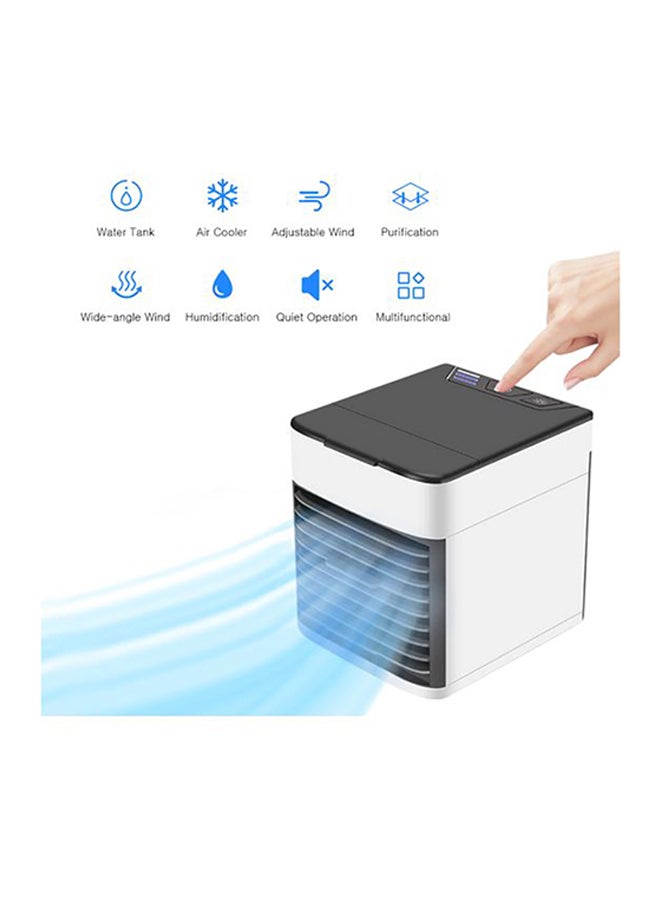 Loquat Portable Air Cooler Fan With LED Light White/Black 16.5x17x14.5cm - Image 4