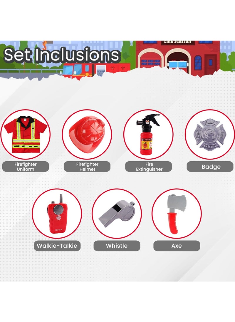Home Smart Home Smart Firefighter Role Play Dress Up Costume with Accessories Fire Extinguisher for Boys and Girls  - Image 2