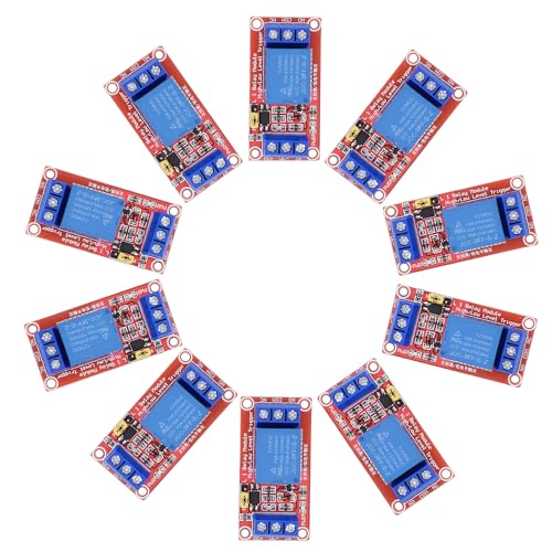 Valefod DC 12V Relay Module 1-Channel Relay Switch with Optocoupler Isolation High/Low Level Trigger, Pack of 10 - Image 1