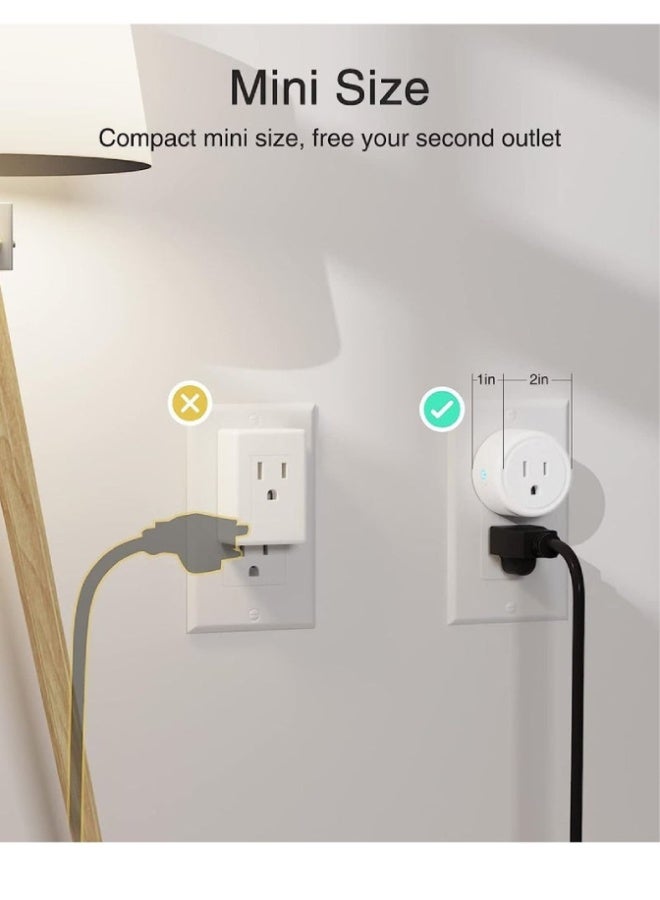 Smart Mini Wi-Fi Plug 2.4G – Alexa & Google Home Compatible, APP Control, Timer & Schedule Function, No Hub Required, Overload Protection - Image 2