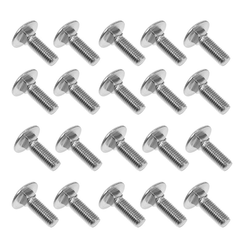 M8x25mm 304 Stainless Steel Square Neck Carriage Bolts 30pcs Anti Theft Fasteners - Image 2