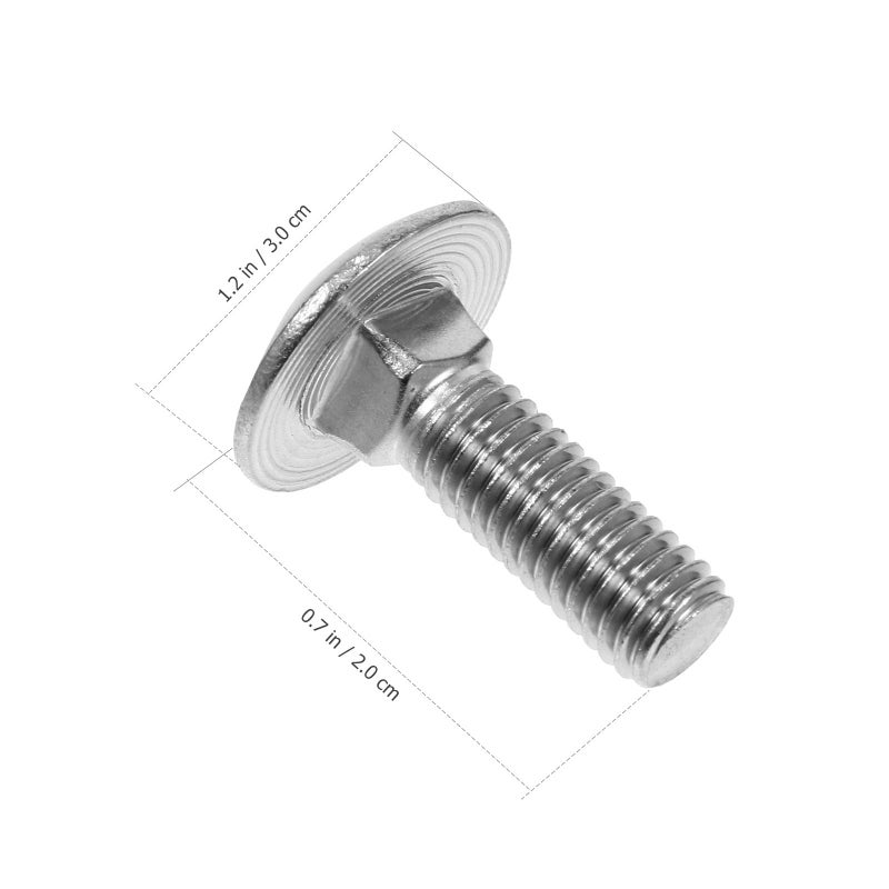 M8x25mm 304 Stainless Steel Square Neck Carriage Bolts 30pcs Anti Theft Fasteners - Image 3