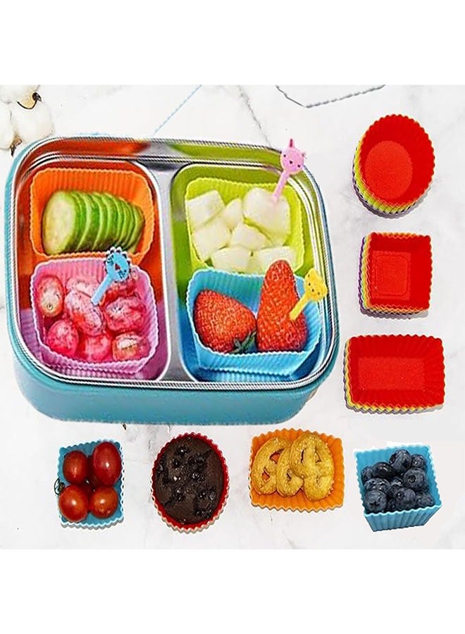 الوجبة قوالب خبز سيليكون، 36 قطعة من قوالب كب كيك سيليكون، قوالب خبز كب كيك، قوالب كب كيك شوكولاتة لصينية الخبز وصينية كب كيك، قوالب كب كيك (متعددة الألوان) - Image 3