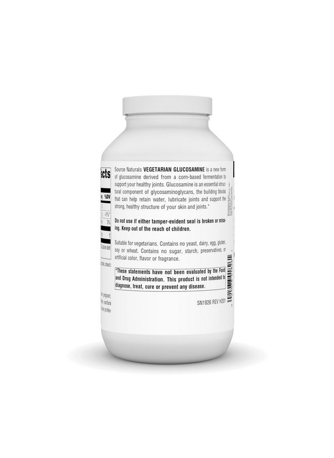 Source Naturals Source Naturals Vegetarian Glucosamine, Promotes Healthy Joints* 750 mg Tablet - 240 Count  - Image 3